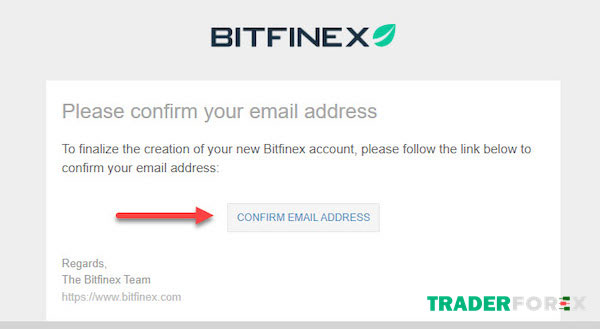 Xác nhận yêu cầu tạo tài khoản Bitfinex