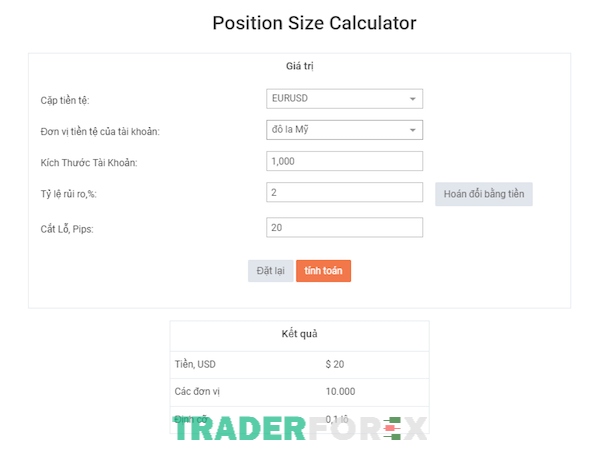 Hướng dẫn tính khối lượng giao dịch trong Forex bằng Calculator